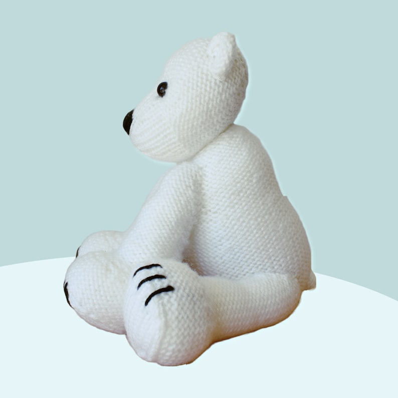 Polar Bear and scarf toy knitting pattern image 6