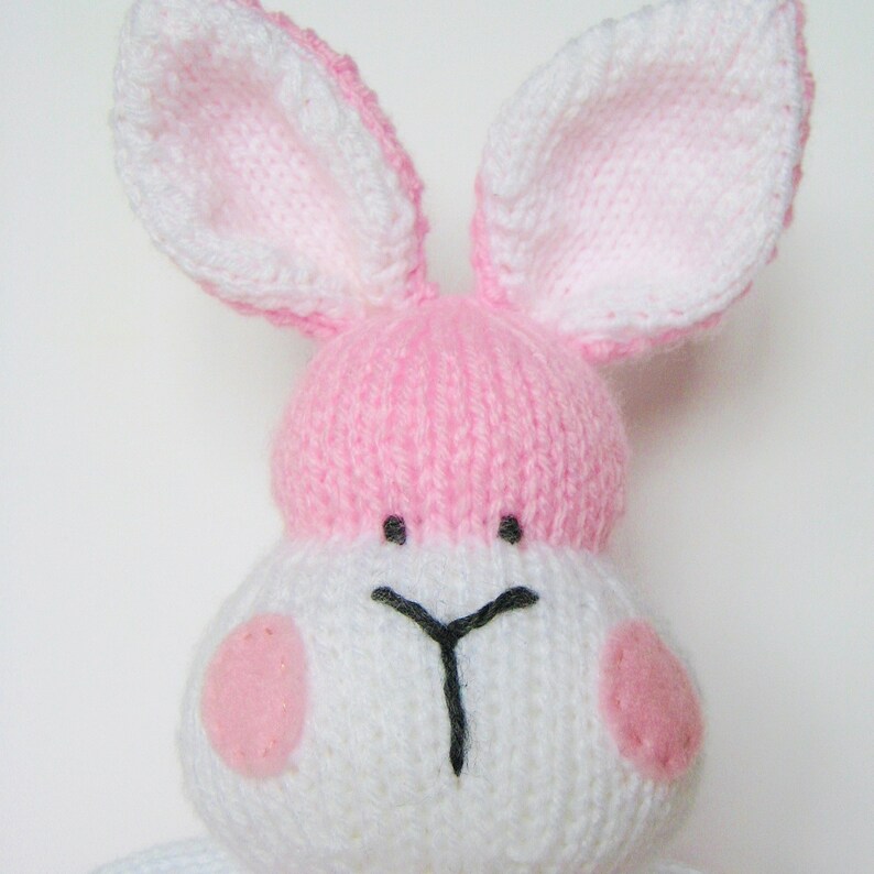 Marshmallow Bunny Toy Knitting Pattern Etsy