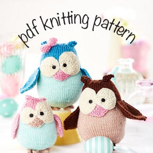 Owl Family toy knitting patterns image 2