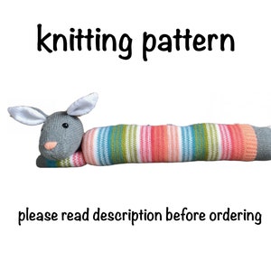 Bunny Draught Excluder toy knitting pattern image 2