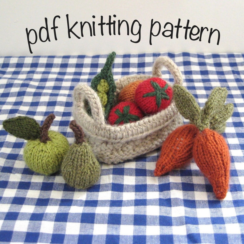 Fruit and Vegetables toy knitting patterns image 2