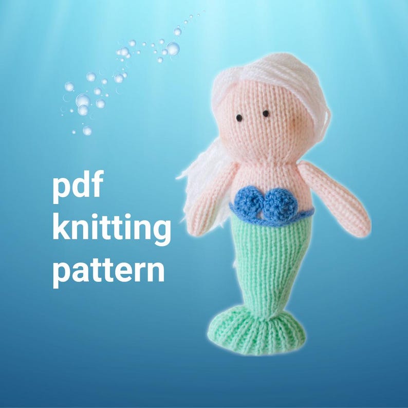 Marina the Mermaid Doll Knitting Pattern PDF - Etsy