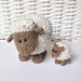 Moss the Sheep toy knitting patterns