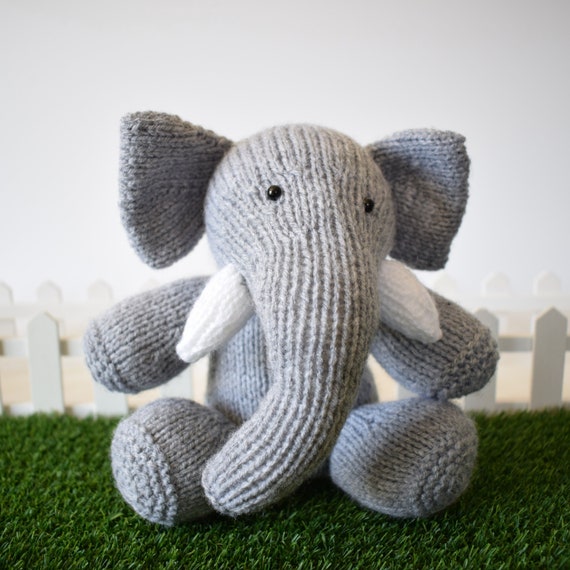 Bloomsbury Elephant Toy Knitting Patterns Etsy