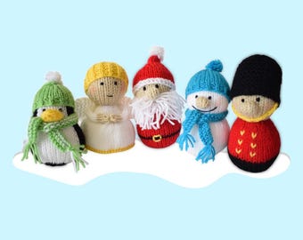 Make it Merry Knitting Pattern - Tree Decorations 5 Designs - PDF download