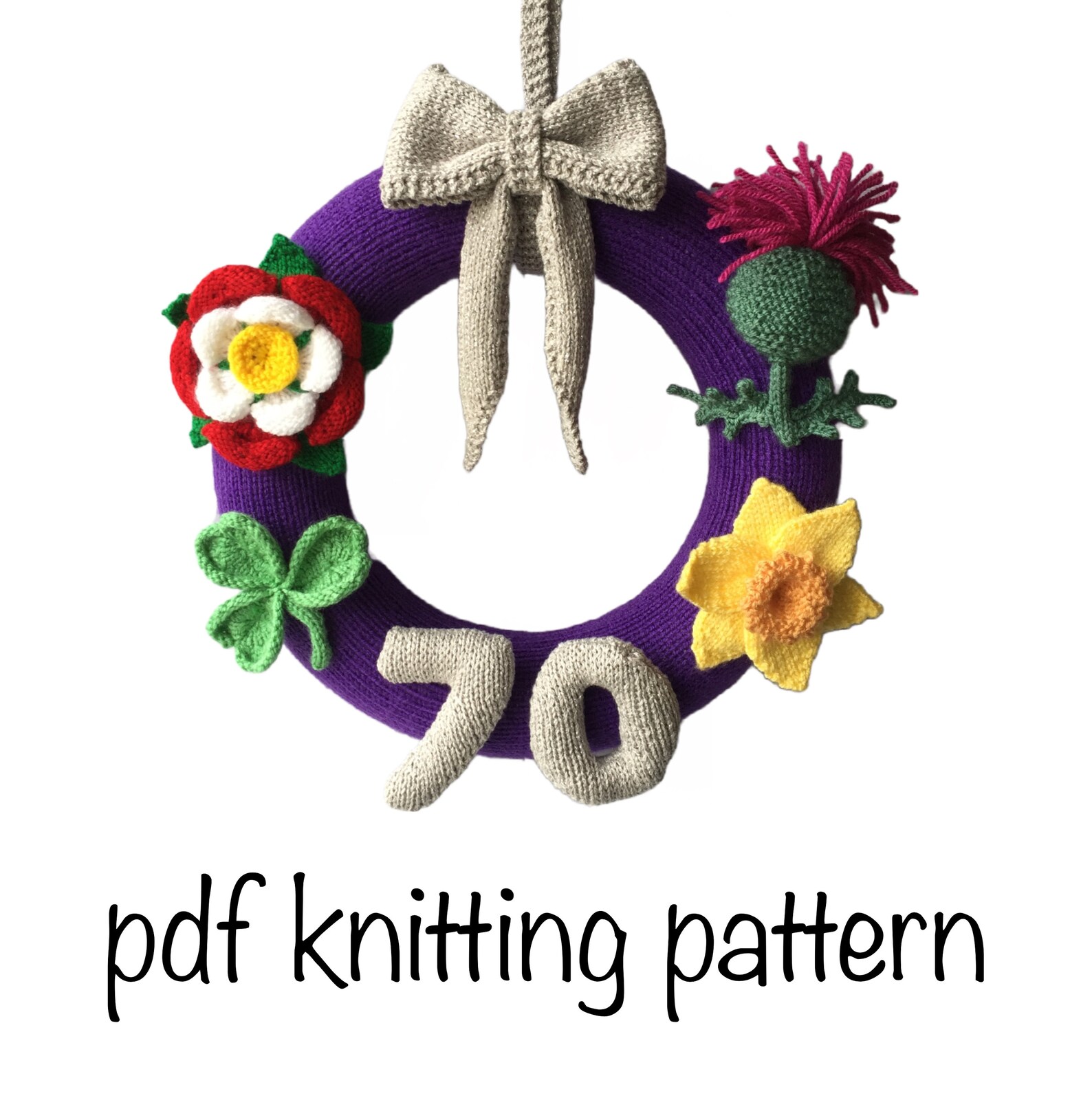Platinum Jubilee Wreath Knitting Pattern PDF Etsy