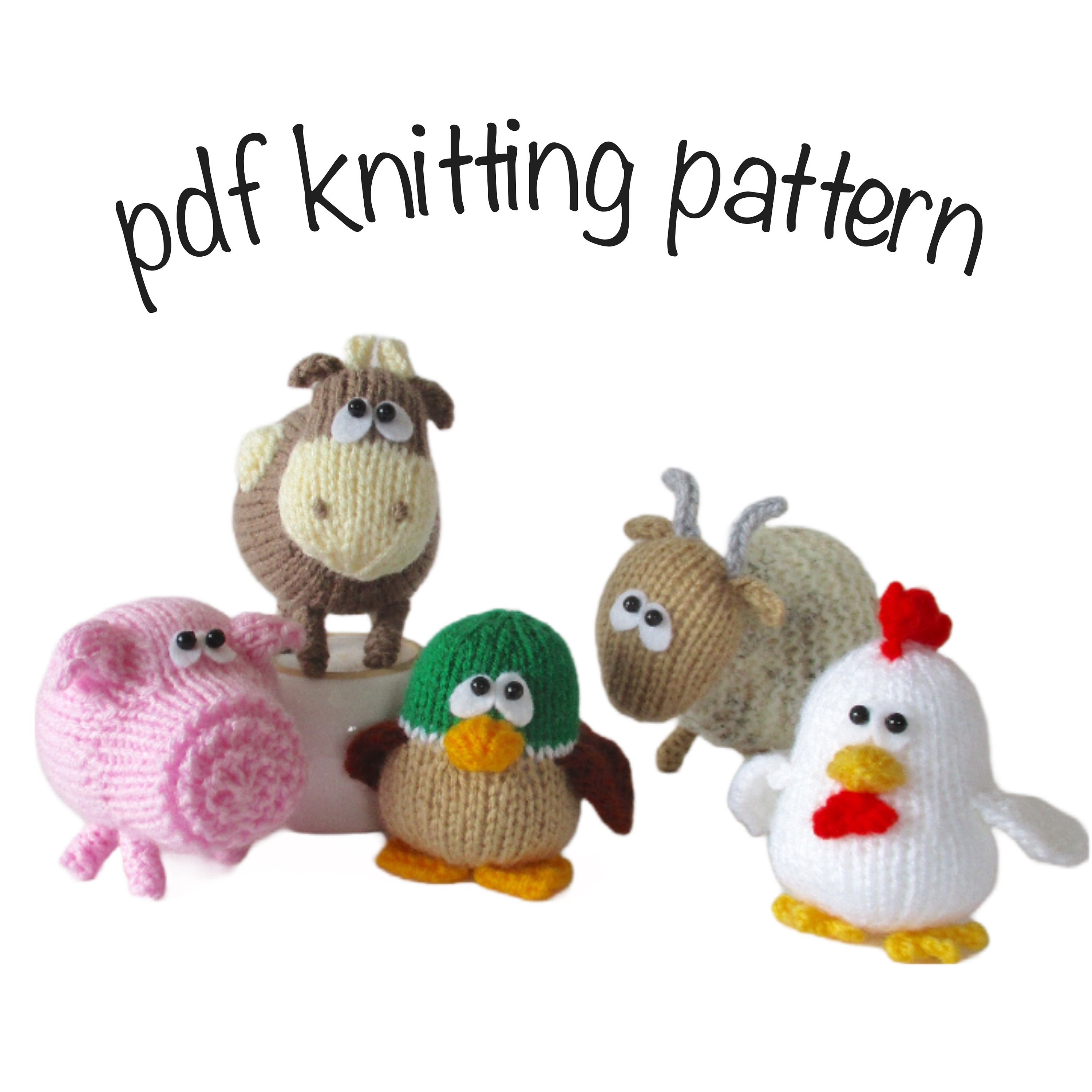 Farmyard Friends Toy Knitting Patterns - Etsy Ireland Farmyard Friends Toy Knitting Patterns - Etsy Ireland