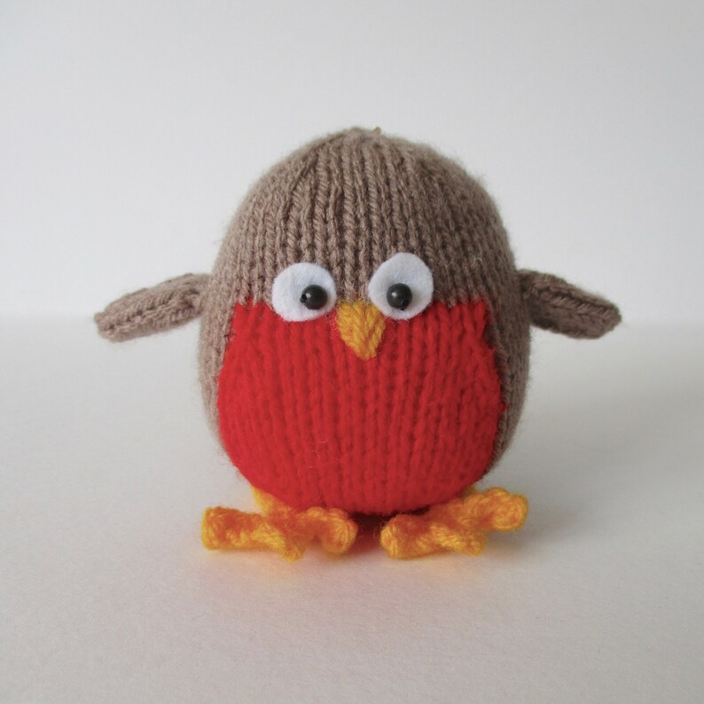 Jolly Robin toy knitting pattern Etsy
