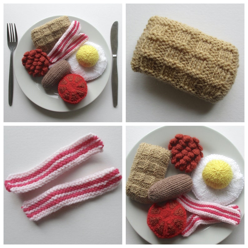 Big breakfast toy food knitting patterns image 3