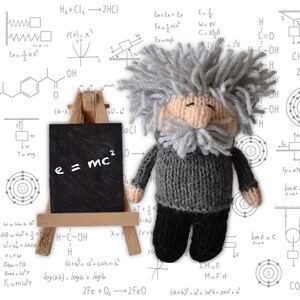 Knitting Pattern: "Professor Proton" Science Teacher Doll (PDF Download)