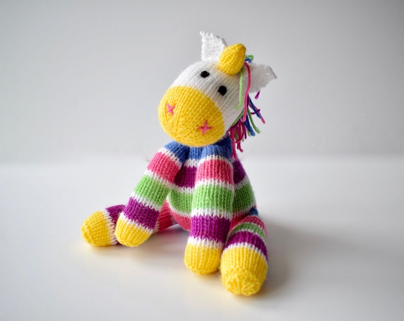 Aurora the Unicorn toy knitting pattern image 1