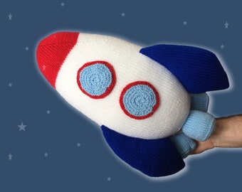 Rocket Cushion toy knitting pattern
