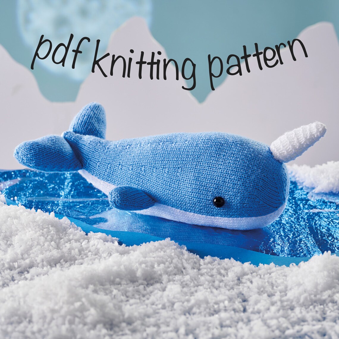 Make a Splash Narwhal Toy Knitting Pattern - Etsy