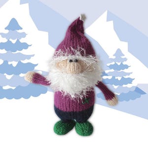 Patrones de tejido para muñecos de juguete de gnomo Noel