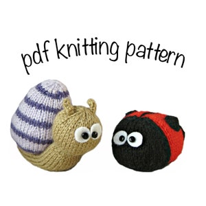 Sammy Snail and Lil Ladybug toy knitting patterns image 2