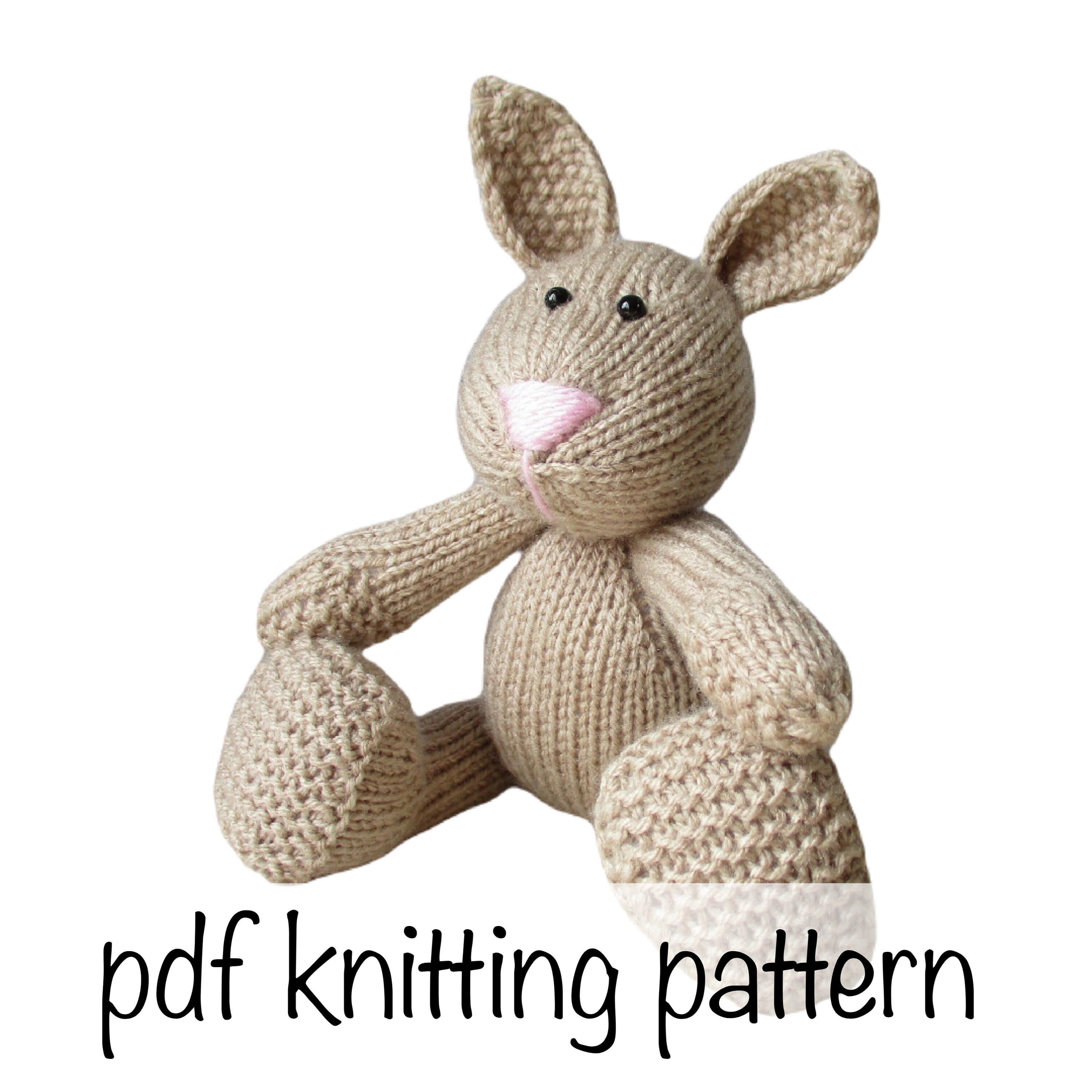 Nibbles the Bunny Toy Knitting Patterns Etsy