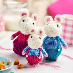 Mouse Family toy knitting patterns