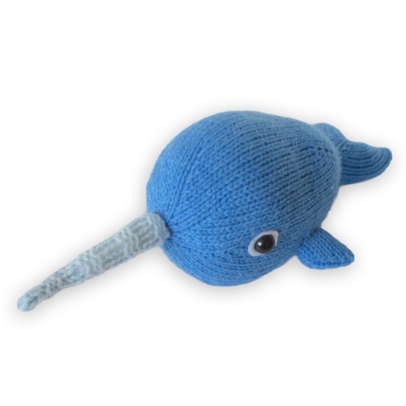Bob the Blue Whale and Narwhal toy knitting patterns image 6