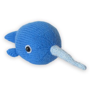 Bob the Blue Whale and Narwhal toy knitting patterns image 7