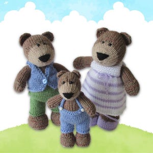 The Three Bears toy knitting patterns