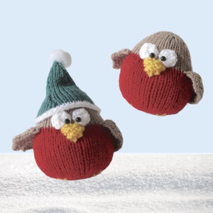 Chubby Robin Christmas toy knitting pattern image 2