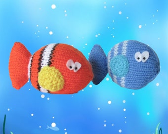Clown Fish toy knitting pattern