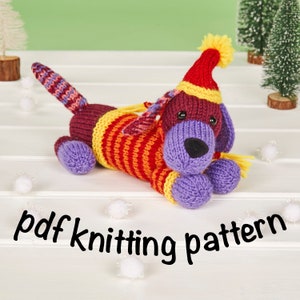 Santa Dog toy knitting pattern PDF Digital Download File image 3