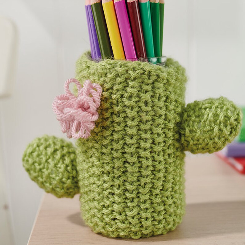 Cactus Cushion and Pen Pot Knitting Patterns | Etsy