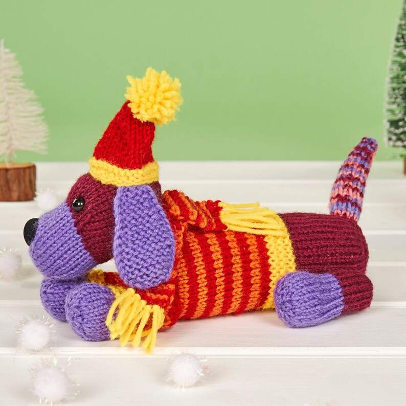 Santa Dog toy knitting pattern PDF Digital Download File image 2