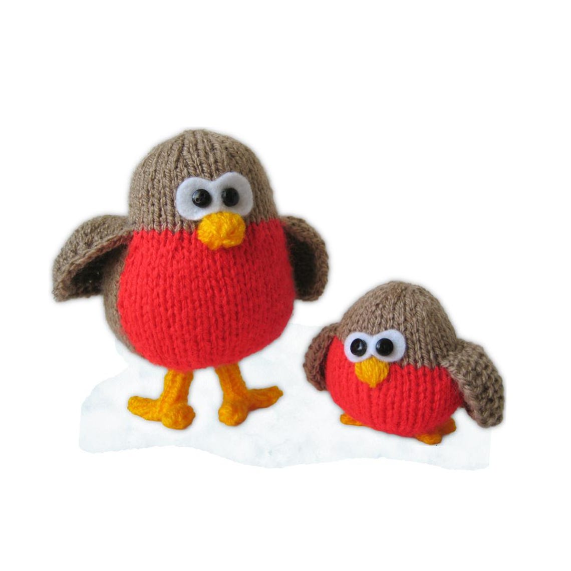 Rocking Robin Pattern Rockin’ Robins Knitting Pattern - 2 Robin Bird Toys - PDF Download - Etsy