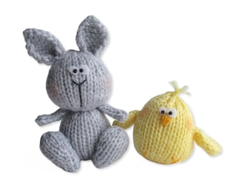 Bunny and Chicky toy knitting patterns