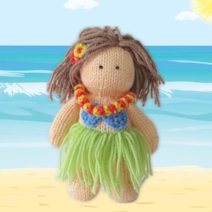 Hula Girl toy doll knitting patterns