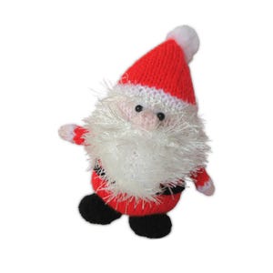 Knitting Pattern: "Father Christmas" Toy Santa Claus Doll with Eyelash Yarn (PDF Download)