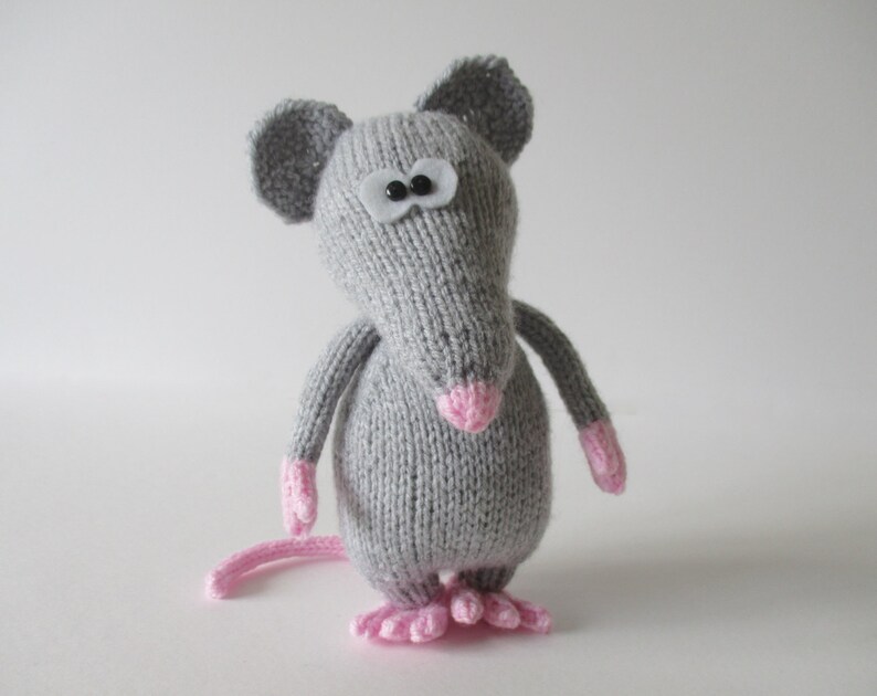 Pepperoni the Rat toy knitting patterns Etsy