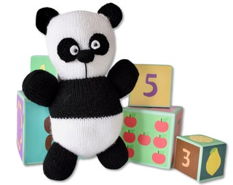 Oreo Panda toy bear knitting pattern