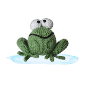 Knitting Pattern: "Froggy" Toy Frog in DK Acrylic Yarn (PDF Download)