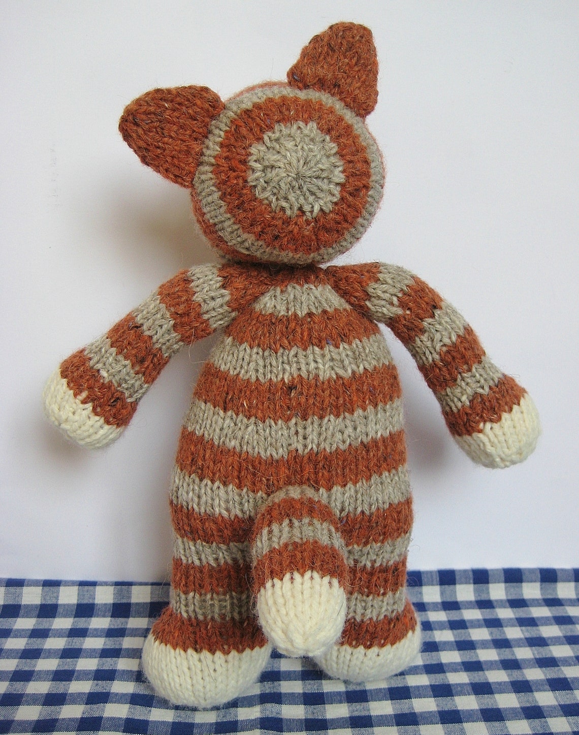 Tabby Cat Toy Knitting Pattern Etsy