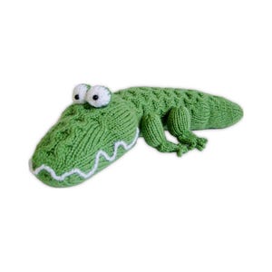 Miles the Crocodile Toy Knitting Pattern PDF