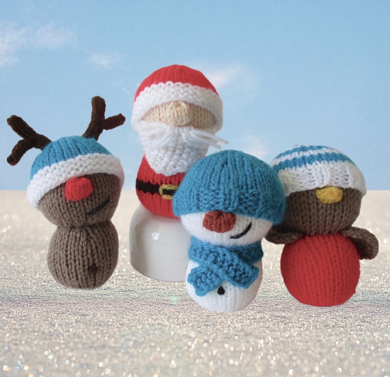 Modèles de tricot de jouets de Noël Dinky image 1