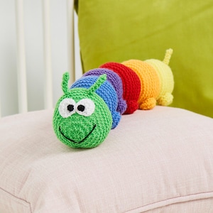 Cuthbert the Caterpillar toy knitting pattern