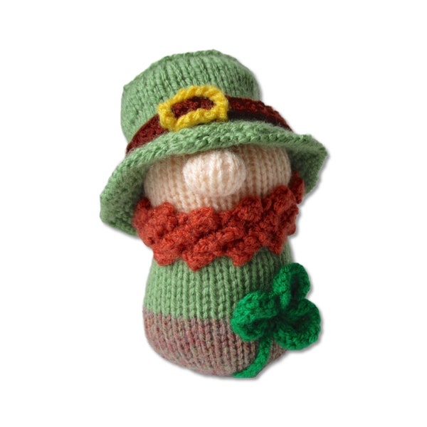 Blarney the Leprechaun toy knitting pattern