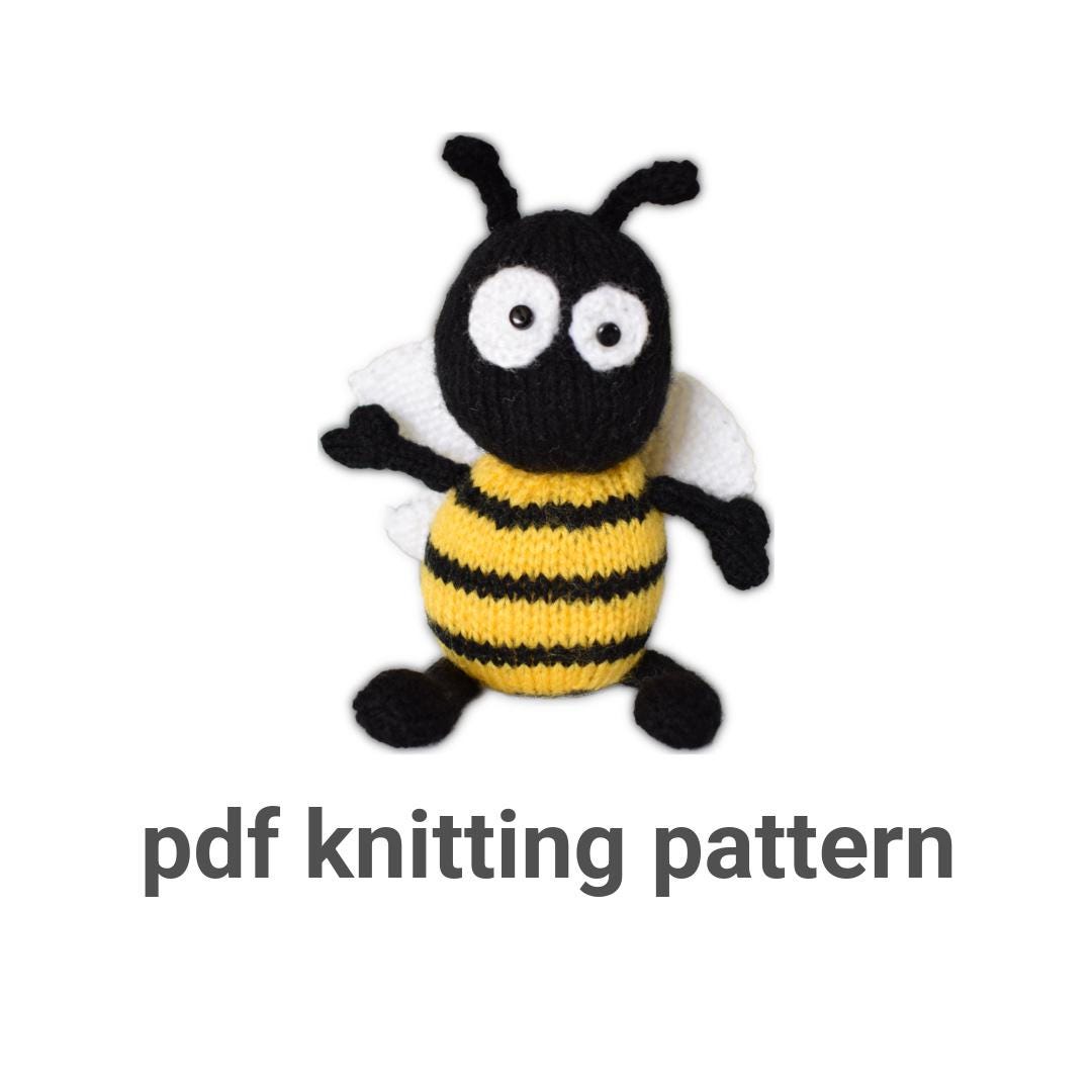 Bumble the Bee Toy Knitting Pattern PDF - Etsy