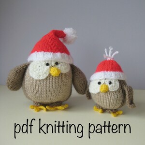 Festive Owls toy knitting patterns image 2