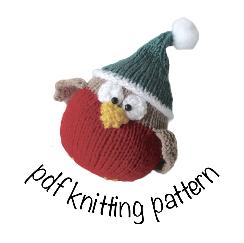 Chubby Robin Christmas toy knitting pattern image 3