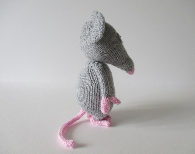 Pepperoni the Rat toy knitting patterns Etsy