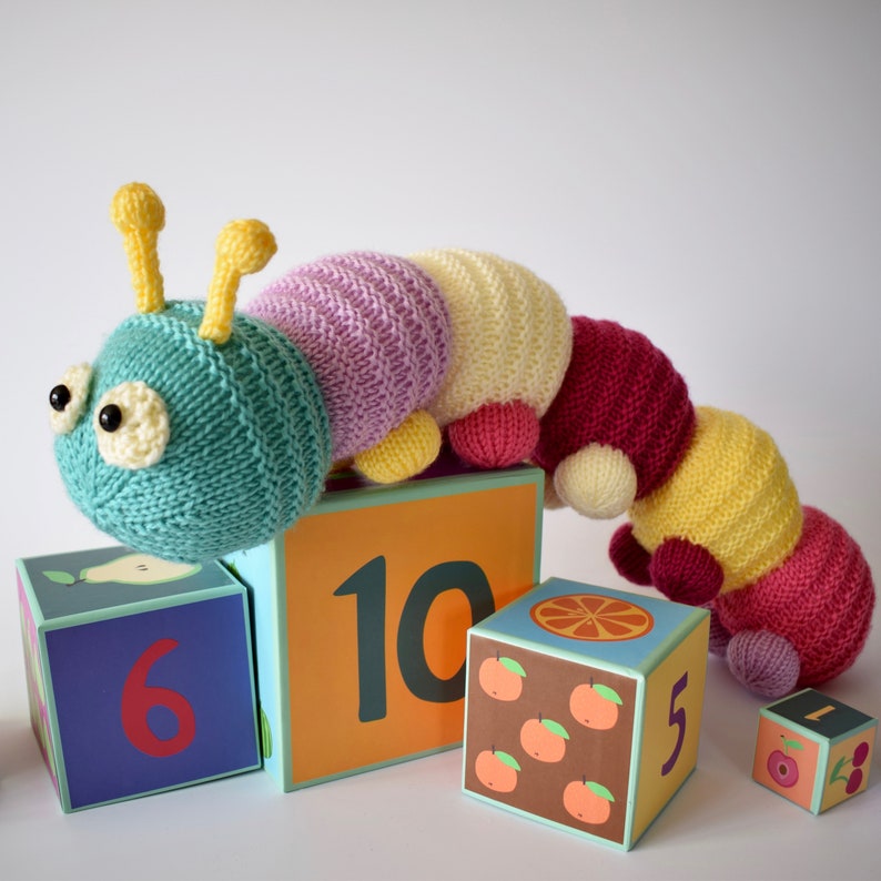 Happy Caterpillar toy knitting pattern Etsy