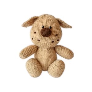 Knitting Pattern: "Bernie the Dog" Toy Puppy in DK Yarn (PDF Digital Download)