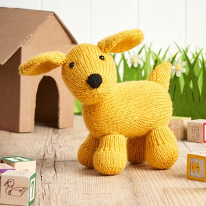 Dewey the Labrador Puppy Toy Knitting Pattern PDF