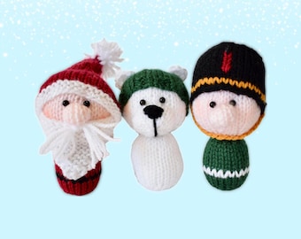 Christmas Characters Dolls Knitting Pattern PDF