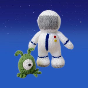 Knitting Pattern: "Buzz and Zoff" Astronaut Doll and Alien Toy (PDF Download)